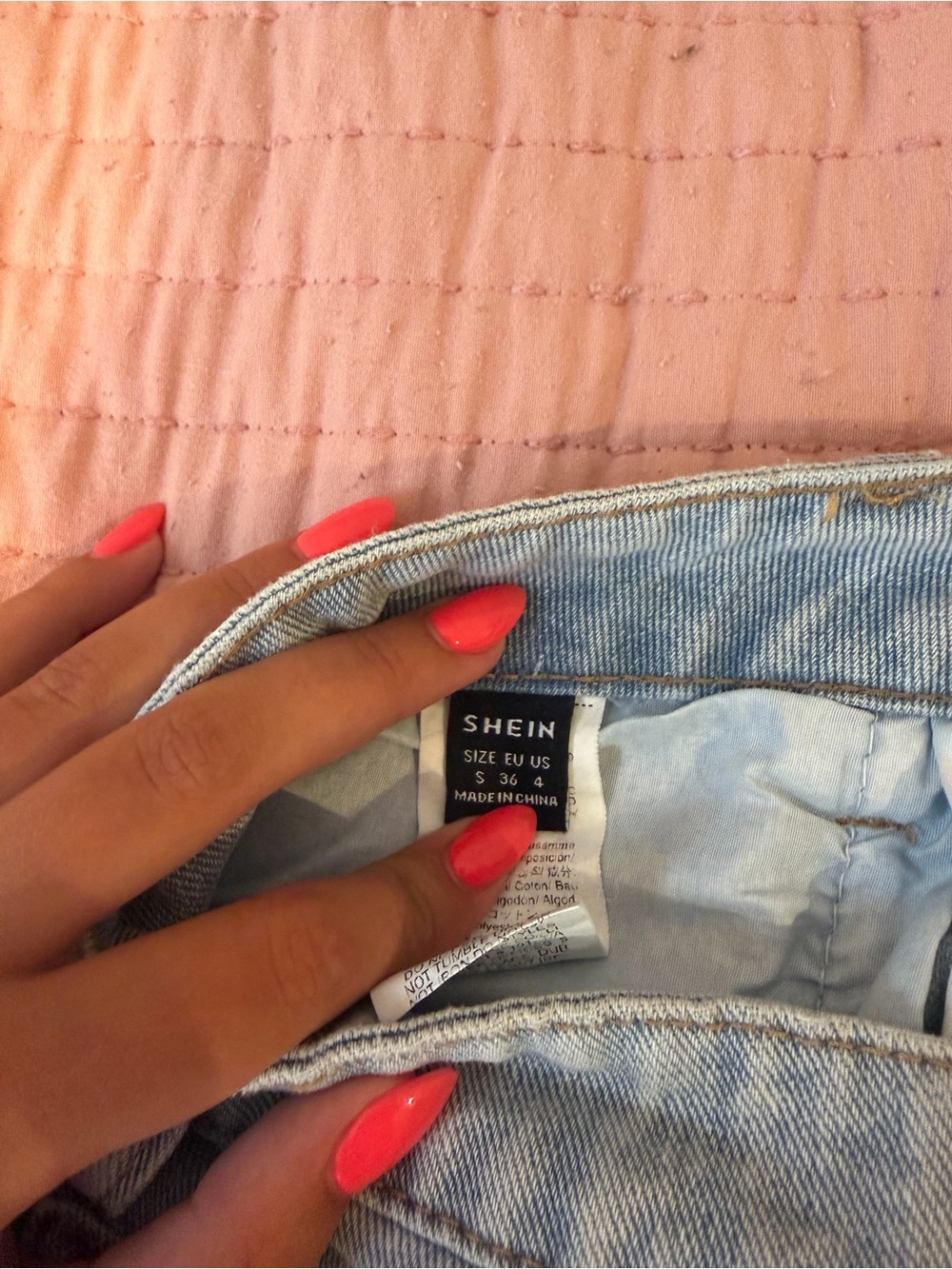 SHEIN Jean Light Blue High-Waist Denim Mini Skirt - Picture 3 of 6